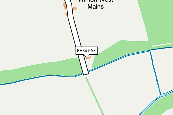 EH34 5AX map - OS OpenMap – Local (Ordnance Survey) EH34 5AX map - OS OpenMap – Local (Ordnance Survey)