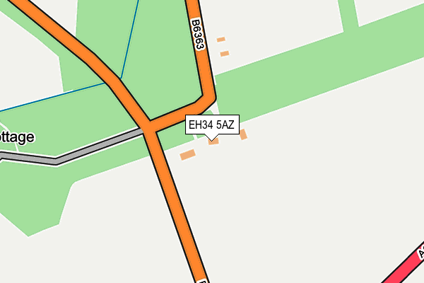 EH34 5AZ map - OS OpenMap – Local (Ordnance Survey) EH34 5AZ map - OS OpenMap – Local (Ordnance Survey)