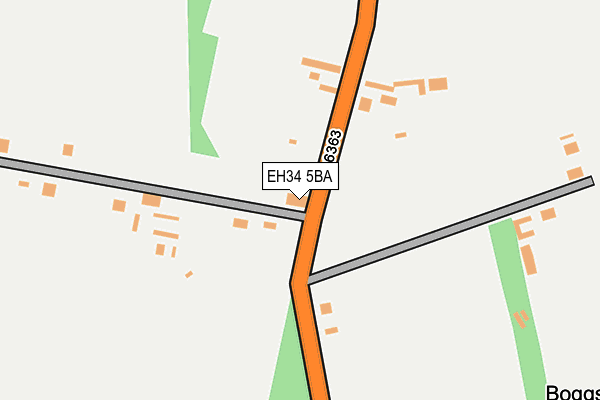 EH34 5BA map - OS OpenMap – Local (Ordnance Survey) EH34 5BA map - OS OpenMap – Local (Ordnance Survey)