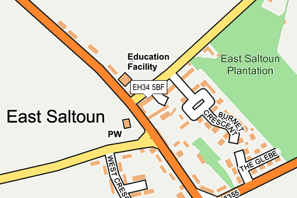 EH34 5BF map - OS OpenMap – Local (Ordnance Survey) EH34 5BF map - OS OpenMap – Local (Ordnance Survey)