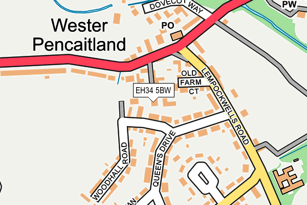 EH34 5BW map - OS OpenMap – Local (Ordnance Survey) EH34 5BW map - OS OpenMap – Local (Ordnance Survey)