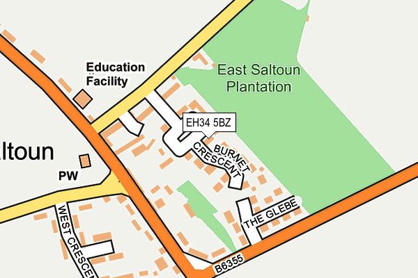 EH34 5BZ map - OS OpenMap – Local (Ordnance Survey) EH34 5BZ map - OS OpenMap – Local (Ordnance Survey)