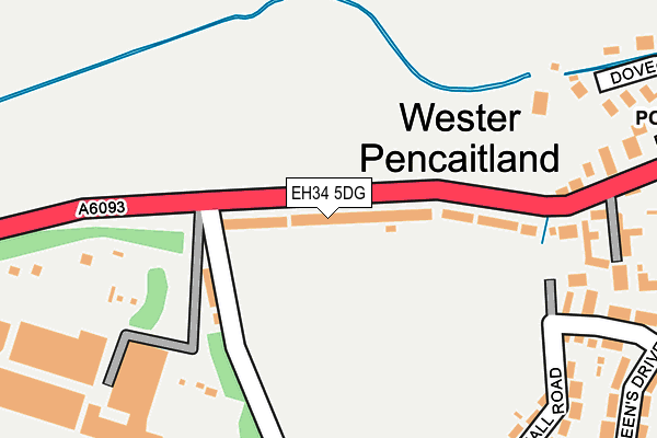 EH34 5DG map - OS OpenMap – Local (Ordnance Survey) EH34 5DG map - OS OpenMap – Local (Ordnance Survey)