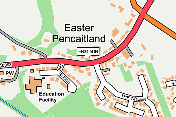 EH34 5DN map - OS OpenMap – Local (Ordnance Survey) EH34 5DN map - OS OpenMap – Local (Ordnance Survey)