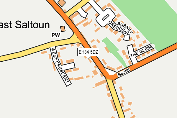 EH34 5DZ map - OS OpenMap – Local (Ordnance Survey) EH34 5DZ map - OS OpenMap – Local (Ordnance Survey)