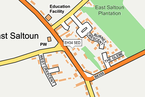 EH34 5ED map - OS OpenMap – Local (Ordnance Survey) EH34 5ED map - OS OpenMap – Local (Ordnance Survey)