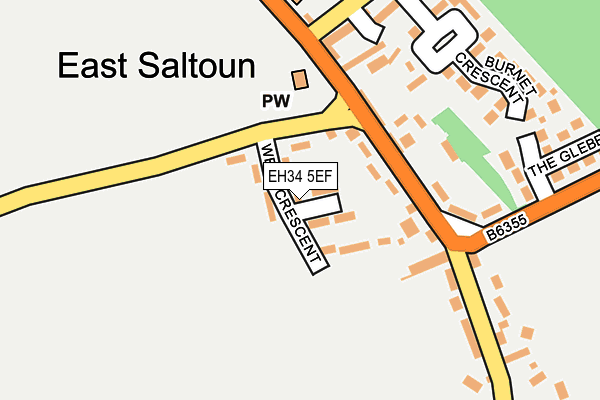 EH34 5EF map - OS OpenMap – Local (Ordnance Survey) EH34 5EF map - OS OpenMap – Local (Ordnance Survey)