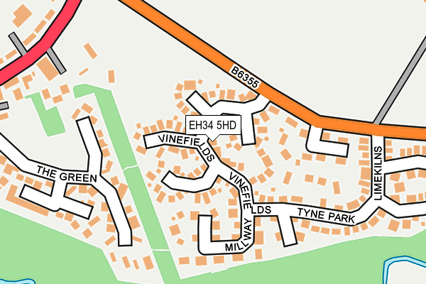 EH34 5HD map - OS OpenMap – Local (Ordnance Survey) EH34 5HD map - OS OpenMap – Local (Ordnance Survey)