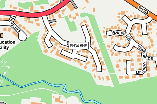 EH34 5HE map - OS OpenMap – Local (Ordnance Survey) EH34 5HE map - OS OpenMap – Local (Ordnance Survey)