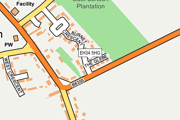 EH34 5HG map - OS OpenMap – Local (Ordnance Survey) EH34 5HG map - OS OpenMap – Local (Ordnance Survey)