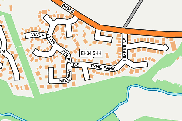 EH34 5HH map - OS OpenMap – Local (Ordnance Survey) EH34 5HH map - OS OpenMap – Local (Ordnance Survey)