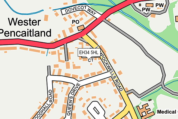 EH34 5HL map - OS OpenMap – Local (Ordnance Survey) EH34 5HL map - OS OpenMap – Local (Ordnance Survey)