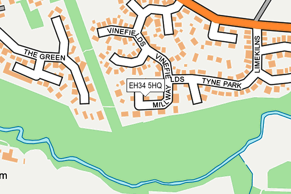 EH34 5HQ map - OS OpenMap – Local (Ordnance Survey) EH34 5HQ map - OS OpenMap – Local (Ordnance Survey)