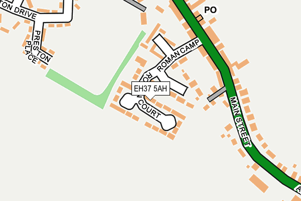 EH37 5AH map - OS OpenMap – Local (Ordnance Survey) EH37 5AH map - OS OpenMap – Local (Ordnance Survey)