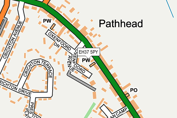 EH37 5PY map - OS OpenMap – Local (Ordnance Survey) EH37 5PY map - OS OpenMap – Local (Ordnance Survey)