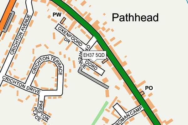EH37 5QD map - OS OpenMap – Local (Ordnance Survey) EH37 5QD map - OS OpenMap – Local (Ordnance Survey)