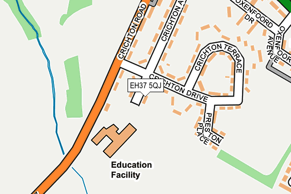 EH37 5QJ map - OS OpenMap – Local (Ordnance Survey) EH37 5QJ map - OS OpenMap – Local (Ordnance Survey)