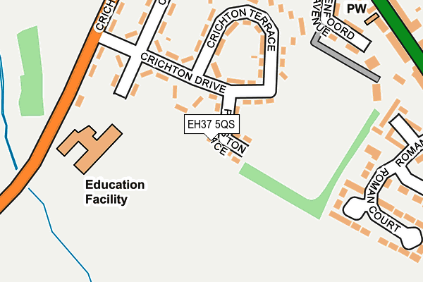 EH37 5QS map - OS OpenMap – Local (Ordnance Survey)