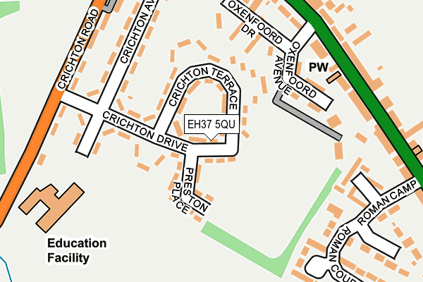 EH37 5QU map - OS OpenMap – Local (Ordnance Survey) EH37 5QU map - OS OpenMap – Local (Ordnance Survey)