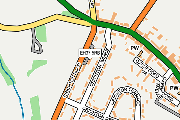 EH37 5RB map - OS OpenMap – Local (Ordnance Survey) EH37 5RB map - OS OpenMap – Local (Ordnance Survey)