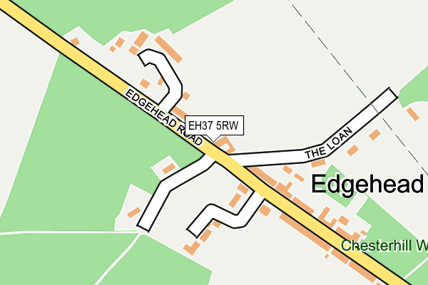 EH37 5RW map - OS OpenMap – Local (Ordnance Survey) EH37 5RW map - OS OpenMap – Local (Ordnance Survey)