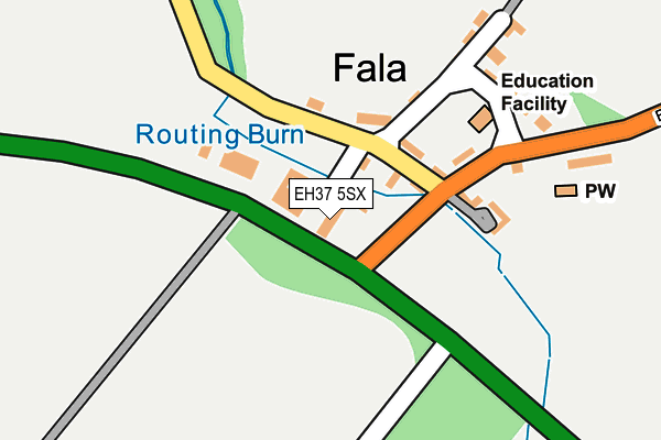 EH37 5SX map - OS OpenMap – Local (Ordnance Survey) EH37 5SX map - OS OpenMap – Local (Ordnance Survey)
