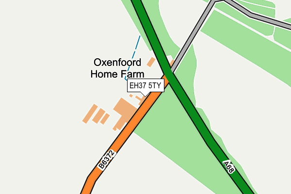 EH37 5TY map - OS OpenMap – Local (Ordnance Survey) EH37 5TY map - OS OpenMap – Local (Ordnance Survey)