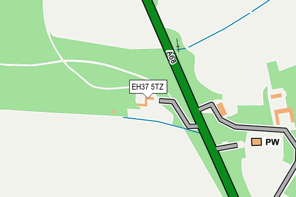 EH37 5TZ map - OS OpenMap – Local (Ordnance Survey) EH37 5TZ map - OS OpenMap – Local (Ordnance Survey)