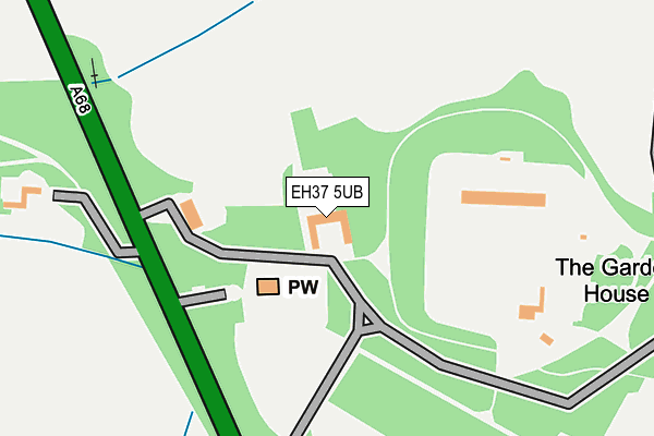 EH37 5UB map - OS OpenMap – Local (Ordnance Survey) EH37 5UB map - OS OpenMap – Local (Ordnance Survey)
