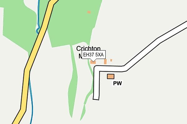 EH37 5XA map - OS OpenMap – Local (Ordnance Survey) EH37 5XA map - OS OpenMap – Local (Ordnance Survey)