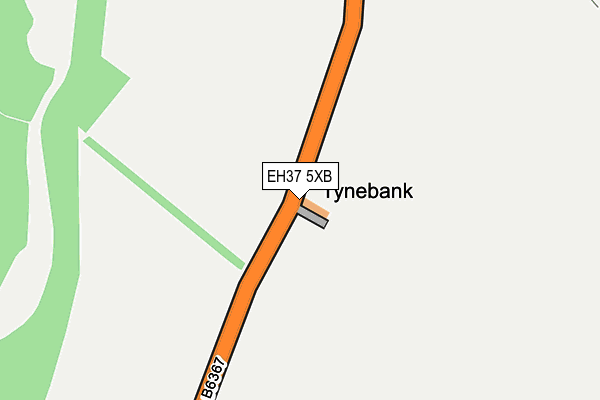 EH37 5XB map - OS OpenMap – Local (Ordnance Survey) EH37 5XB map - OS OpenMap – Local (Ordnance Survey)