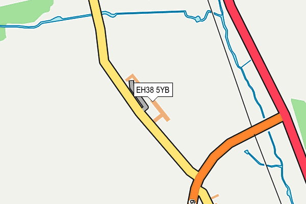 EH38 5YB map - OS OpenMap – Local (Ordnance Survey) EH38 5YB map - OS OpenMap – Local (Ordnance Survey)