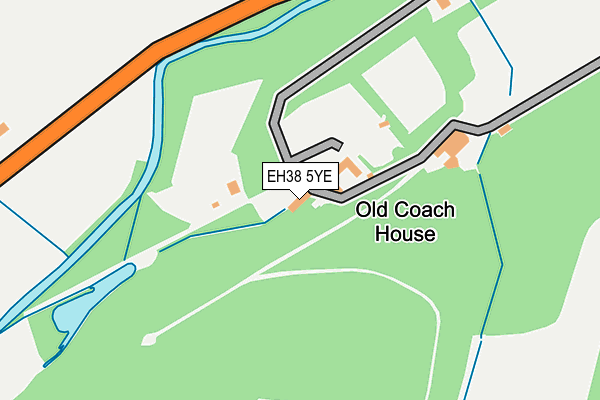EH38 5YE map - OS OpenMap – Local (Ordnance Survey) EH38 5YE map - OS OpenMap – Local (Ordnance Survey)