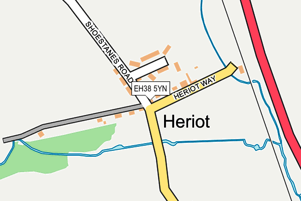 EH38 5YN map - OS OpenMap – Local (Ordnance Survey) EH38 5YN map - OS OpenMap – Local (Ordnance Survey)