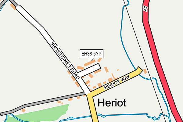 EH38 5YP map - OS OpenMap – Local (Ordnance Survey) EH38 5YP map - OS OpenMap – Local (Ordnance Survey)