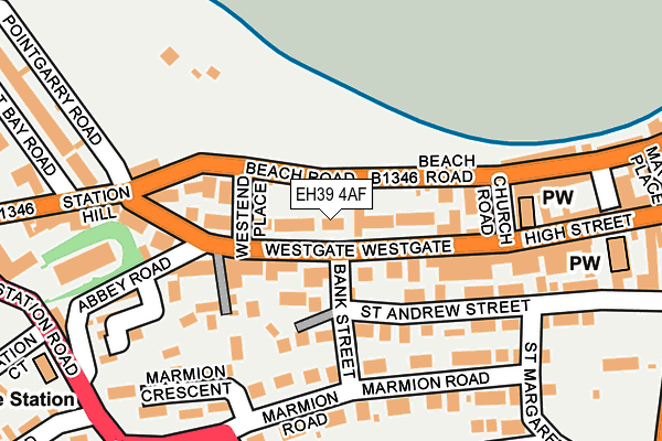 EH39 4AF map - OS OpenMap – Local (Ordnance Survey) EH39 4AF map - OS OpenMap – Local (Ordnance Survey)