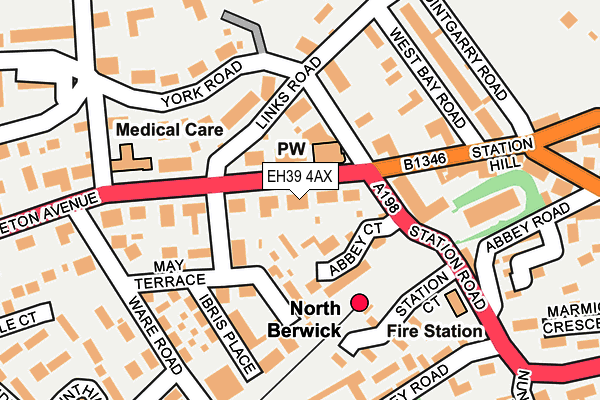 EH39 4AX map - OS OpenMap – Local (Ordnance Survey) EH39 4AX map - OS OpenMap – Local (Ordnance Survey)