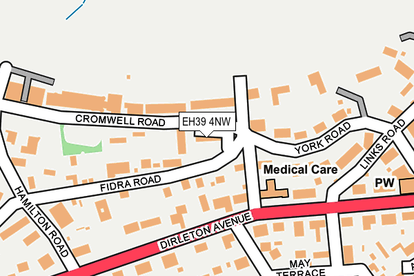 EH39 4NW map - OS OpenMap – Local (Ordnance Survey) EH39 4NW map - OS OpenMap – Local (Ordnance Survey)