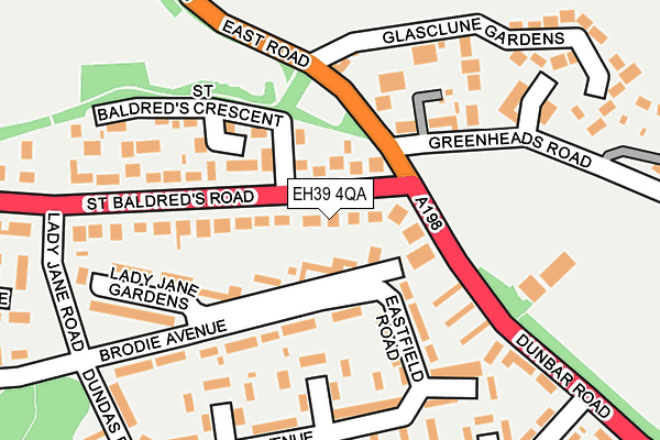 EH39 4QA map - OS OpenMap – Local (Ordnance Survey) EH39 4QA map - OS OpenMap – Local (Ordnance Survey)
