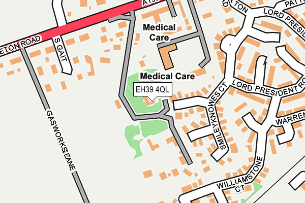 EH39 4QL map - OS OpenMap – Local (Ordnance Survey) EH39 4QL map - OS OpenMap – Local (Ordnance Survey)