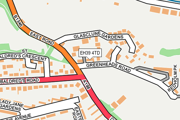 EH39 4TD map - OS OpenMap – Local (Ordnance Survey) EH39 4TD map - OS OpenMap – Local (Ordnance Survey)