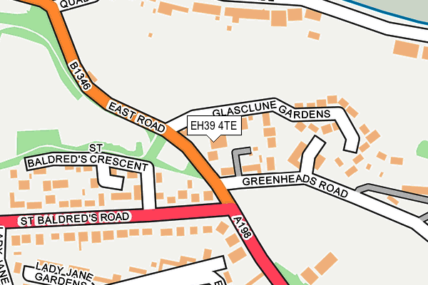 EH39 4TE map - OS OpenMap – Local (Ordnance Survey) EH39 4TE map - OS OpenMap – Local (Ordnance Survey)