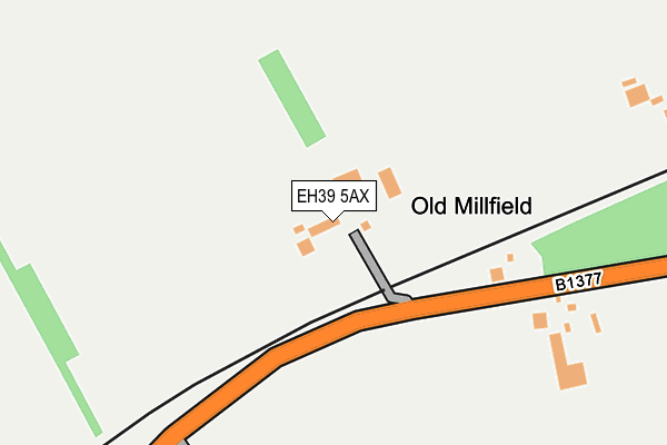 EH39 5AX map - OS OpenMap – Local (Ordnance Survey) EH39 5AX map - OS OpenMap – Local (Ordnance Survey)