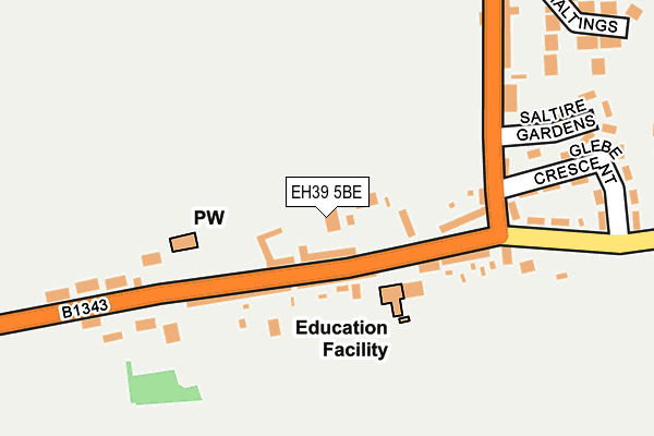 EH39 5BE map - OS OpenMap – Local (Ordnance Survey) EH39 5BE map - OS OpenMap – Local (Ordnance Survey)