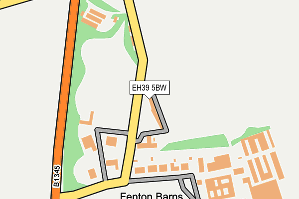 EH39 5BW map - OS OpenMap – Local (Ordnance Survey) EH39 5BW map - OS OpenMap – Local (Ordnance Survey)