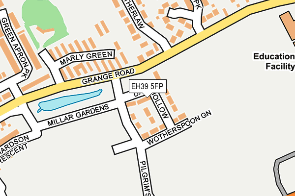 EH39 5FP map - OS OpenMap – Local (Ordnance Survey) EH39 5FP map - OS OpenMap – Local (Ordnance Survey)