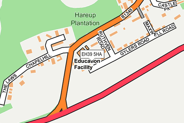 EH39 5HA map - OS OpenMap – Local (Ordnance Survey) EH39 5HA map - OS OpenMap – Local (Ordnance Survey)