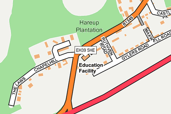 EH39 5HE map - OS OpenMap – Local (Ordnance Survey) EH39 5HE map - OS OpenMap – Local (Ordnance Survey)