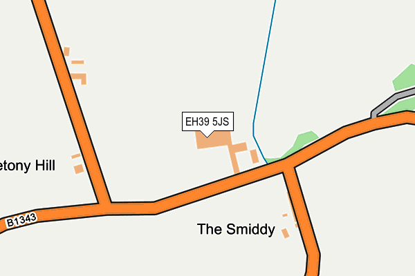 EH39 5JS map - OS OpenMap – Local (Ordnance Survey) EH39 5JS map - OS OpenMap – Local (Ordnance Survey)