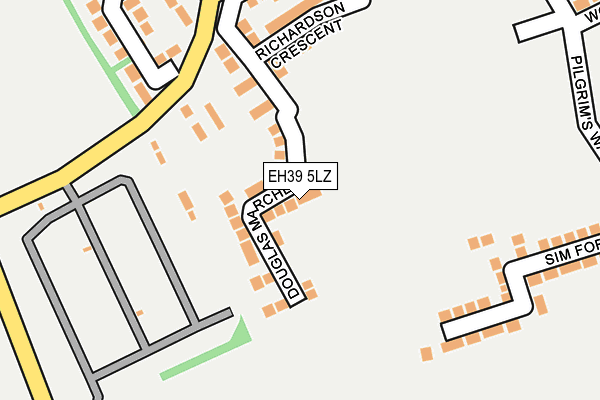 EH39 5LZ map - OS OpenMap – Local (Ordnance Survey) EH39 5LZ map - OS OpenMap – Local (Ordnance Survey)